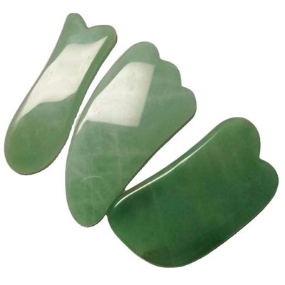 Erleben Sie die heilenden Eigenschaften der natürlichen grünen Aventurine Jade Gua Sha Scraping Massage für Body Massager