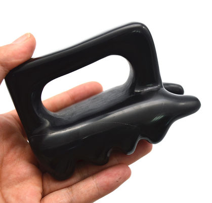 OEM ODM Beste Gesichtsmassager für die persönliche Pflege Schönheitsmittel Gua Sha Tool Natürliche schwarze Bian Stein Guasha Bürste Körpermassager
