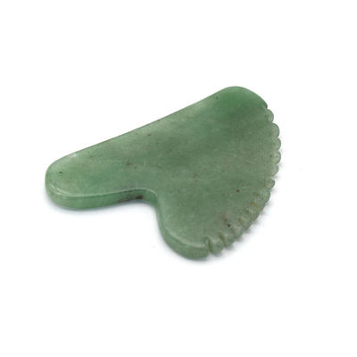 Herz-Form Grün Aventurin Guasha Massager 100% Natürlicher Jade Aventurin Gua Sha mit Privatetikett