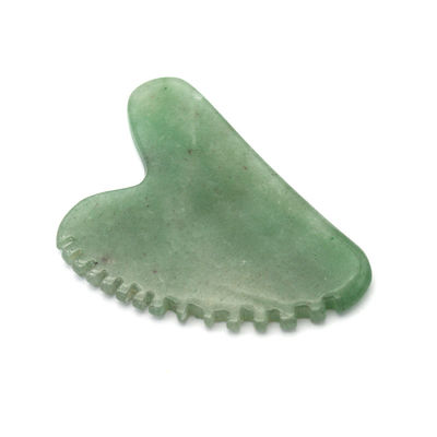 Herz-Form Grün Aventurin Guasha Massager 100% Natürlicher Jade Aventurin Gua Sha mit Privatetikett