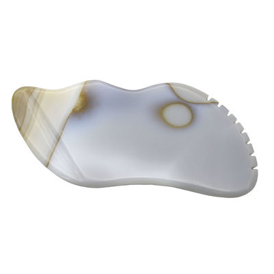 7.5*6.5cm Natürliche Grau Agate Gua Sha Werkzeuge zum Schaben Massage Masseur Eigenschaften