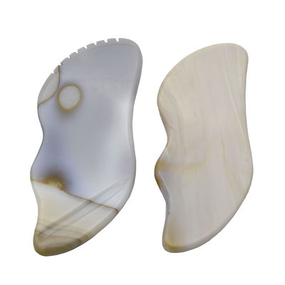 7.5*6.5cm Natürliche Grau Agate Gua Sha Werkzeuge zum Schaben Massage Masseur Eigenschaften