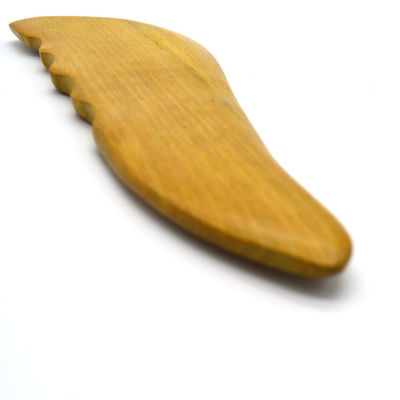 OEM Naturkamfer Holz Gua Sha Werkzeuge für Gesichts- und Körpermassage S-förmiges Design