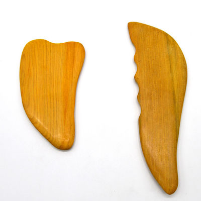 OEM Naturkamfer Holz Gua Sha Werkzeuge für Gesichts- und Körpermassage S-förmiges Design