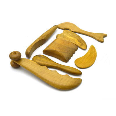 7 Stück-Kit Holz Guasha Boards Nachricht Roller Werkzeuge Schöne Akupunkturstäbchen für Schönheit