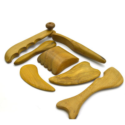 7 Stück-Kit Holz Guasha Boards Nachricht Roller Werkzeuge Schöne Akupunkturstäbchen für Schönheit