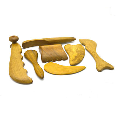 7 Stück-Kit Holz Guasha Boards Nachricht Roller Werkzeuge Schöne Akupunkturstäbchen für Schönheit