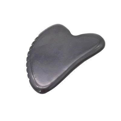 Natürlicher Jade Stein Gua Sha Brett für die Masse auf Gesicht und Körper schwarz Guasha Stein Werkzeug