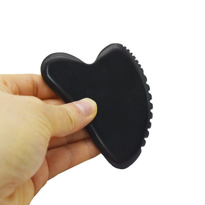 Natürlicher Jade Stein Gua Sha Brett für die Masse auf Gesicht und Körper schwarz Guasha Stein Werkzeug
