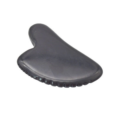 Natürlicher Jade Stein Gua Sha Brett für die Masse auf Gesicht und Körper schwarz Guasha Stein Werkzeug