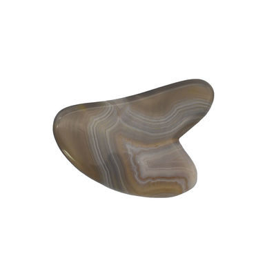 8*5*0,4cm Traditionelle Schaberform Guasha-Brett für Gesichtsmassage Werkzeug Graue Farbe Herz Achat Gua Sha Akupunkturtherapie