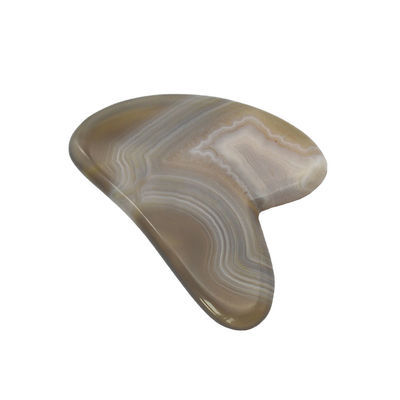 8*5*0,4cm Traditionelle Schaberform Guasha-Brett für Gesichtsmassage Werkzeug Graue Farbe Herz Achat Gua Sha Akupunkturtherapie