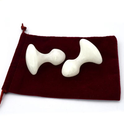 Logo maßgeschneiderte Weiße Jade Gua Sha Massagetool für Gesicht und Nacken Schmerzlinderung Massagestein