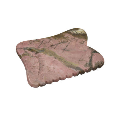 Schwarz 7*5,5*0,5cm Rhodonit oder Mookait Jade Gua sha Brett Guasha Stein Schrauben Guasha Massagegeräte für die Gesichtspflege