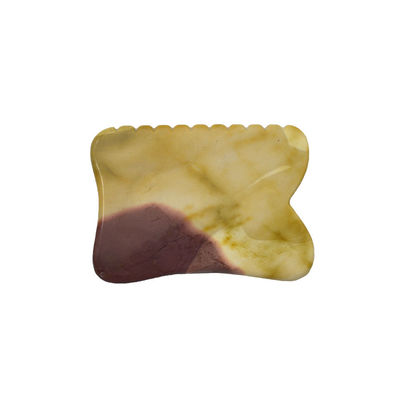 Schwarz 7*5,5*0,5cm Rhodonit oder Mookait Jade Gua sha Brett Guasha Stein Schrauben Guasha Massagegeräte für die Gesichtspflege