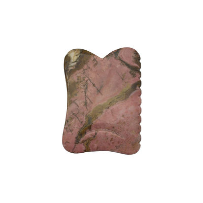 Schwarz 7*5,5*0,5cm Rhodonit oder Mookait Jade Gua sha Brett Guasha Stein Schrauben Guasha Massagegeräte für die Gesichtspflege