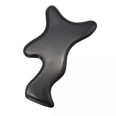 Schwarzer großer Bian Stein Gua Sha Lymphdrainage Massagetool für Hals Rücken Schulter Taille Gesäß Körpertherapie Massagetools