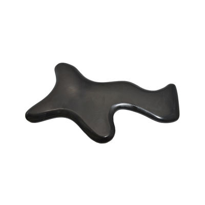 Schwarzer großer Bian Stein Gua Sha Lymphdrainage Massagetool für Hals Rücken Schulter Taille Gesäß Körpertherapie Massagetools