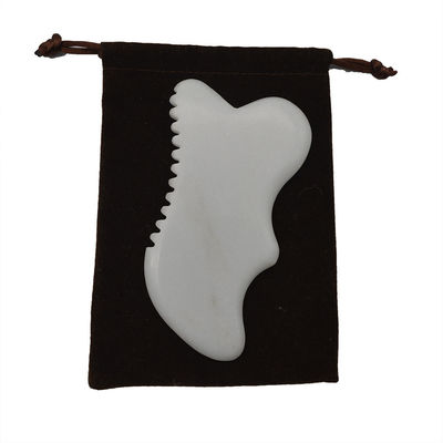 Custom Gua Sha Steinbrett Massage Guasha Scarping Körpermassager Weiß Jade Scarping Gesichts- und Körperwerkzeuge