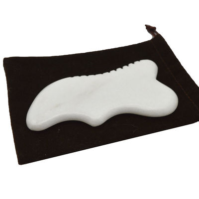 Custom Gua Sha Steinbrett Massage Guasha Scarping Körpermassager Weiß Jade Scarping Gesichts- und Körperwerkzeuge