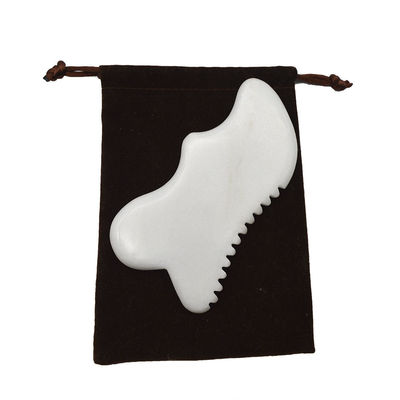 Custom Gua Sha Steinbrett Massage Guasha Scarping Körpermassager Weiß Jade Scarping Gesichts- und Körperwerkzeuge