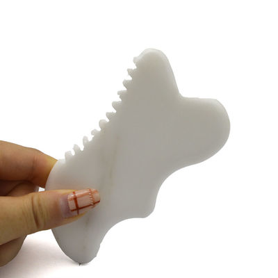 Custom Gua Sha Steinbrett Massage Guasha Scarping Körpermassager Weiß Jade Scarping Gesichts- und Körperwerkzeuge
