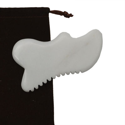 Custom Gua Sha Steinbrett Massage Guasha Scarping Körpermassager Weiß Jade Scarping Gesichts- und Körperwerkzeuge