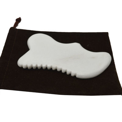 Custom Gua Sha Steinbrett Massage Guasha Scarping Körpermassager Weiß Jade Scarping Gesichts- und Körperwerkzeuge