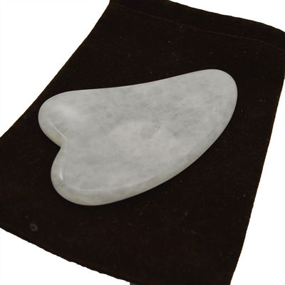 Handgriffiges Gua Sha Werkzeug Polsterter Weißer Jade-Massager zur Muskelentspannung und Schönheitsverbesserung