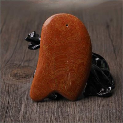 Rot Bian Stein Gua Sha Werkzeug zum Schaben Masseur Körper 10,5cm*6cm*0,7cm Länge