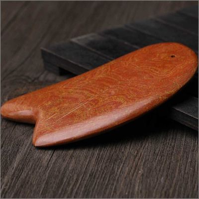 Rot Bian Stein Gua Sha Werkzeug zum Schaben Masseur Körper 10,5cm*6cm*0,7cm Länge