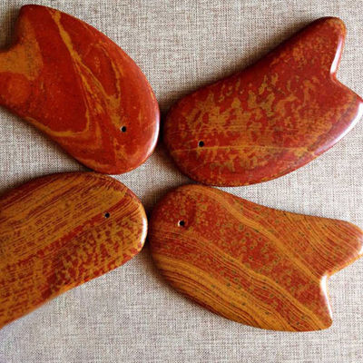Rot Bian Stein Gua Sha Werkzeug zum Schaben Masseur Körper 10,5cm*6cm*0,7cm Länge
