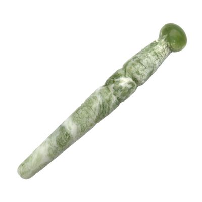 Gua Sha Massage Point Akupressur Guasha Massager Aufkleber Handgefertigt Naturgrüner Jade Massage Stick Für Fuß Eigenschaften