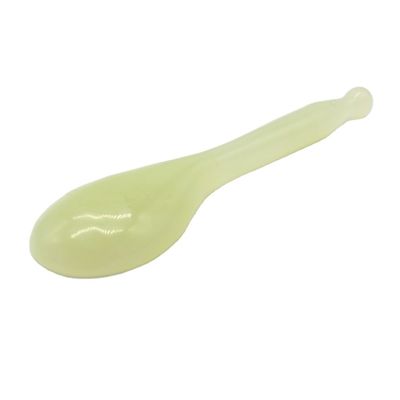 Körperpflege Xiuyan Jade Gua Sha Massagetool Grüne Löffelform Guasha Scarping Tool für Gesundheit und Wohlbefinden
