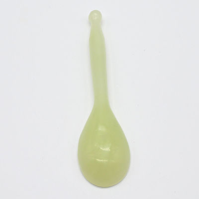 Körperpflege Xiuyan Jade Gua Sha Massagetool Grüne Löffelform Guasha Scarping Tool für Gesundheit und Wohlbefinden