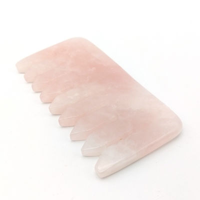 Personalisiertes Logo erhältlich Kopfmassage Kamm Gua Sha Werkzeuge für Schönheit 2024 Natur Quarz