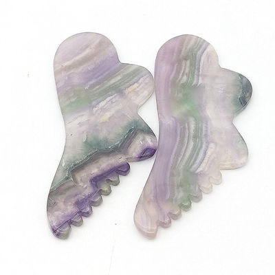 Personal Health Care 95*45mm Farbiger Fluorit Gua Sha für Gesichts- und Körperhaut Massagetool für SPA Akupunkturbehandlung