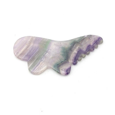 Personal Health Care 95*45mm Farbiger Fluorit Gua Sha für Gesichts- und Körperhaut Massagetool für SPA Akupunkturbehandlung