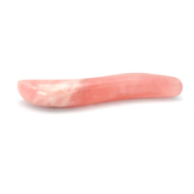 Polsterte Rose Quarz Gua Sha Massage Stick 110mm Länge für Gesichts-Augen und Akupunkturpunktbehandlung