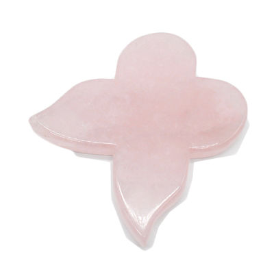 Selbstschönheitsinstrument 90mm Pink Butterfly Guasha Board mit Edelstein Rose Quarz Gua Sha