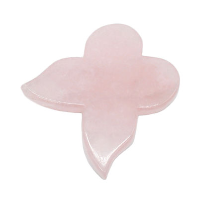 Selbstschönheitsinstrument 90mm Pink Butterfly Guasha Board mit Edelstein Rose Quarz Gua Sha