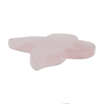 Selbstschönheitsinstrument 90mm Pink Butterfly Guasha Board mit Edelstein Rose Quarz Gua Sha