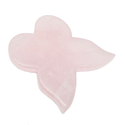 Selbstschönheitsinstrument 90mm Pink Butterfly Guasha Board mit Edelstein Rose Quarz Gua Sha