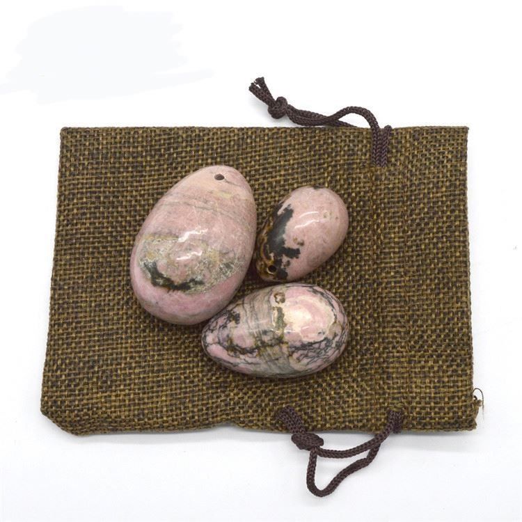 Kegel-Übung Ei Set Rhodonit Stein Jade Yoni Massage für das emotionale Wohlbefinden von Frauen