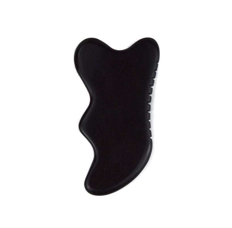 Natürlicher Schwarzer Stein Gua Sha Massagetool für Fuß Hals Rücken Gesichtsmassage Professionell und langlebig
