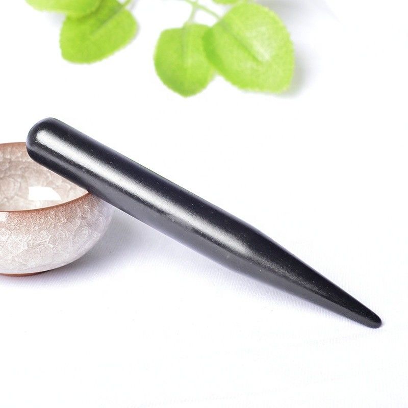 Akupunkturpunkt Massage Guasha Pen of Care für Körperform von Dangle Charm Ball Bian Stein Gesichts Gua Sha Massager