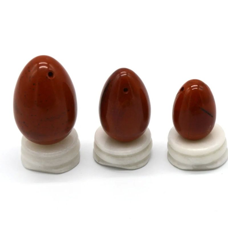 Roter Stein Vaginal Yoni Massager Kegel-Übung Jade-Eier für Frauen Verbessern die Gesundheit des Beckenbodens