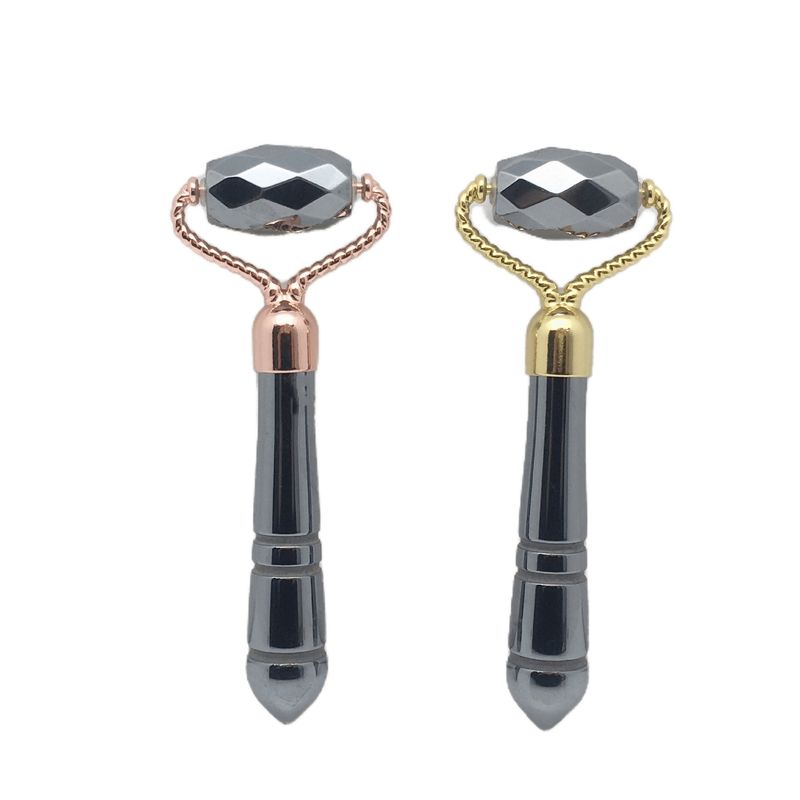 Gesichtsmassage Terahertz Stein Gesichts Guasha Roller Energie Stein Gesichtsmassager für natürliche Schönheit Haut- und Muskelmassage