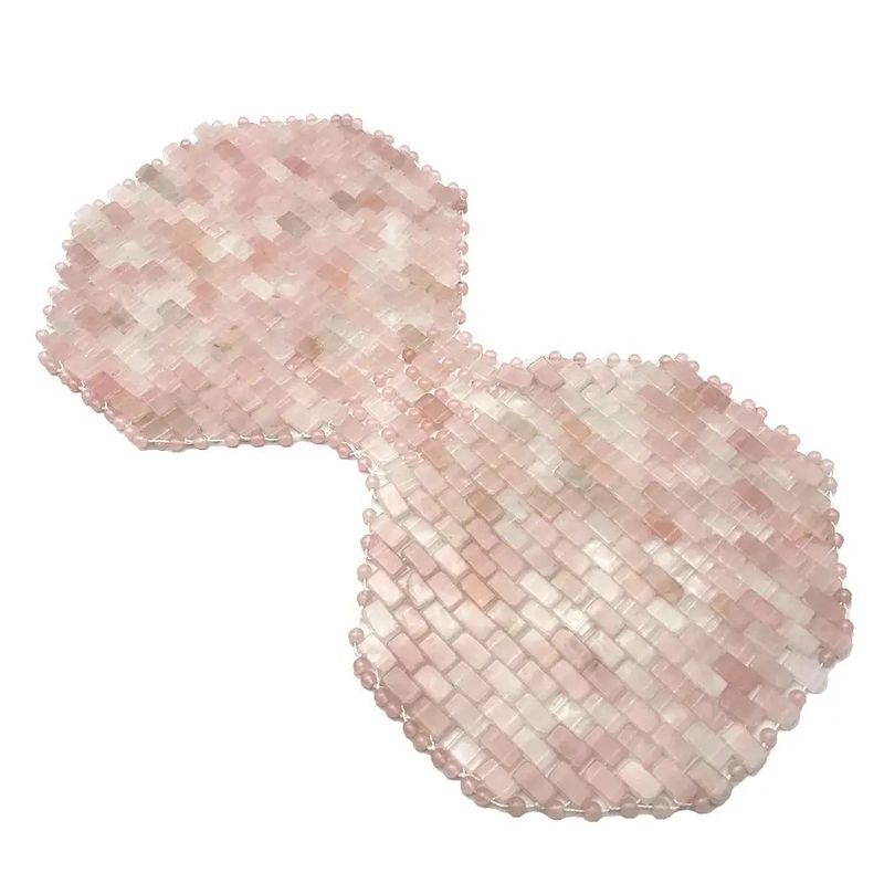 Warm oder kalt mit Stein Augenmaske Natürliche Edelstein Jade Schlafmaske für Anti-Aging Rose Quarz Brustmaske