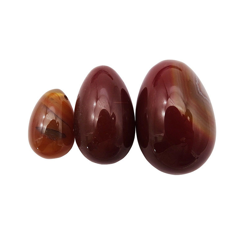 Regionale Besonderheit Yoni-Eier Rot-Agat-Naturgemäsel-Jade-Eier für Frauen Kegel-Übung
